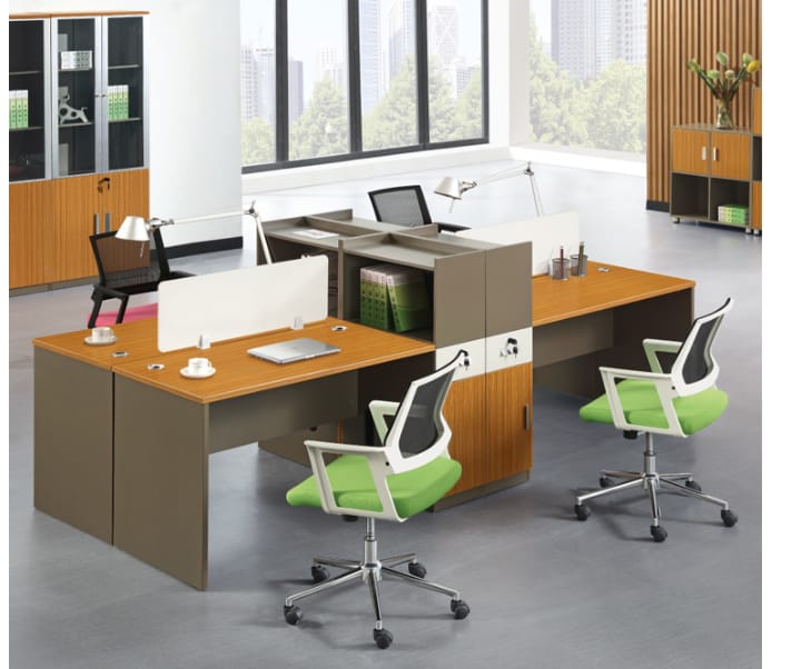 Warm-Toned Modular Workstations