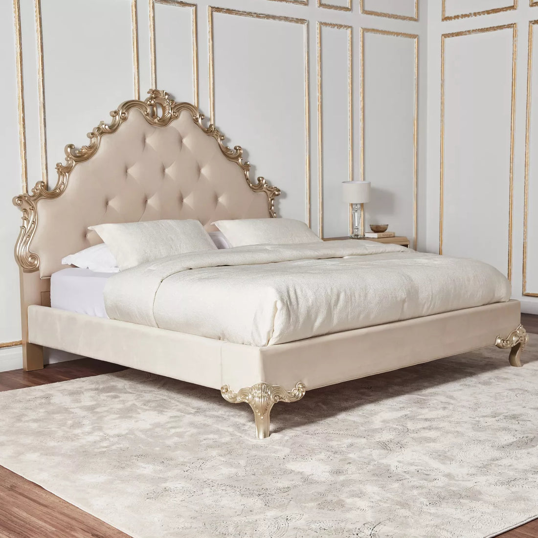 Magnolia Gold Upholstered Bed