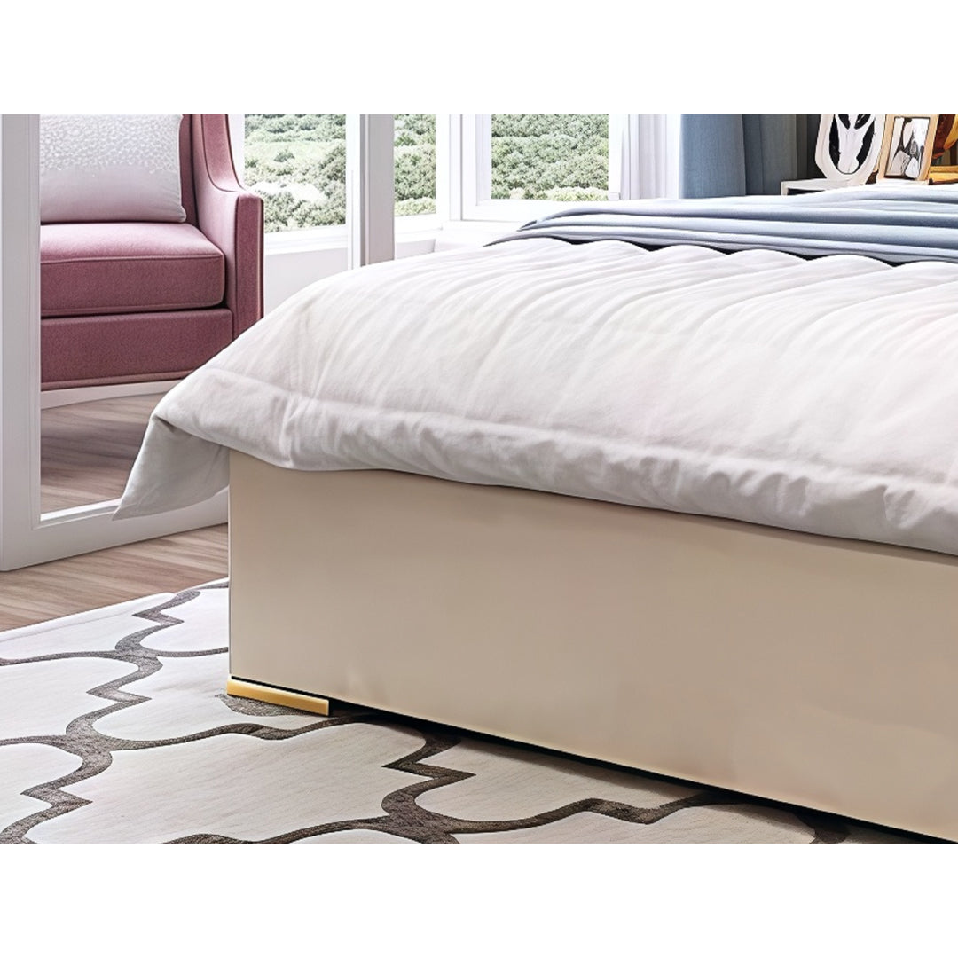 Cascade Brass Panel Bed