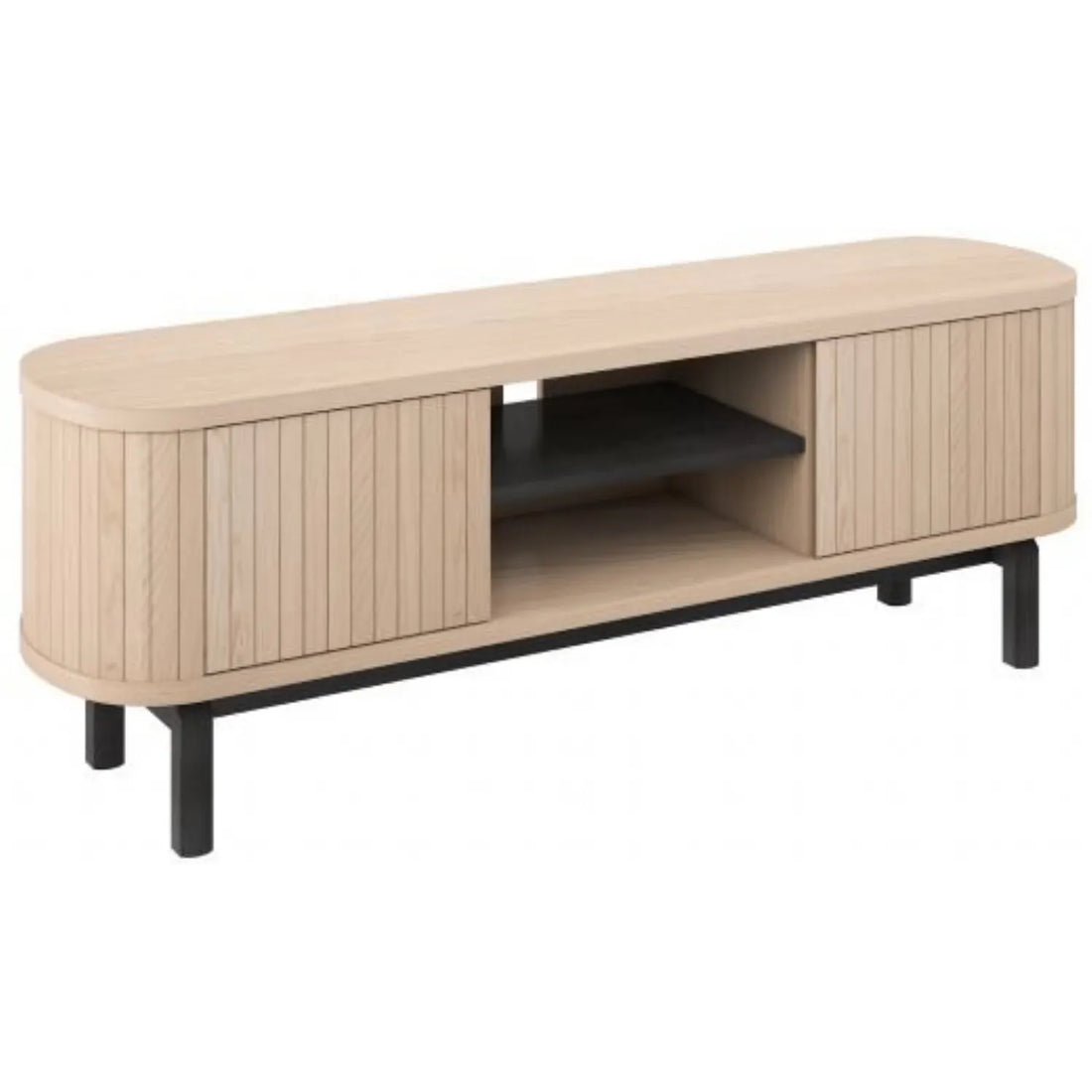 Rounded Edge Oak TV Unit