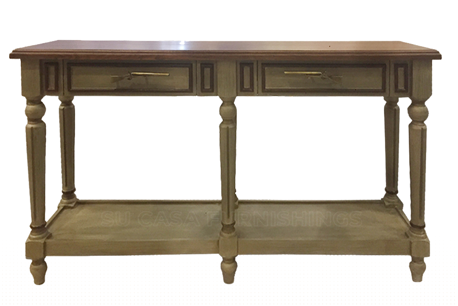 Traditional French-Inspired Console with Shelf