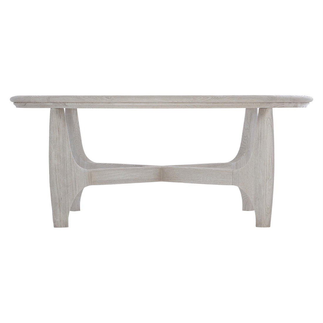 White Wicker and Glass Round Centre Table