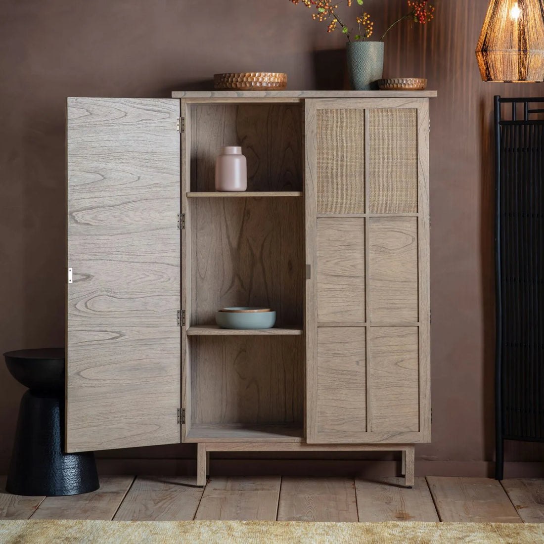 Rattan Style Cabinet