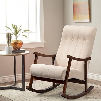 Retro Slat Velvet Rocker