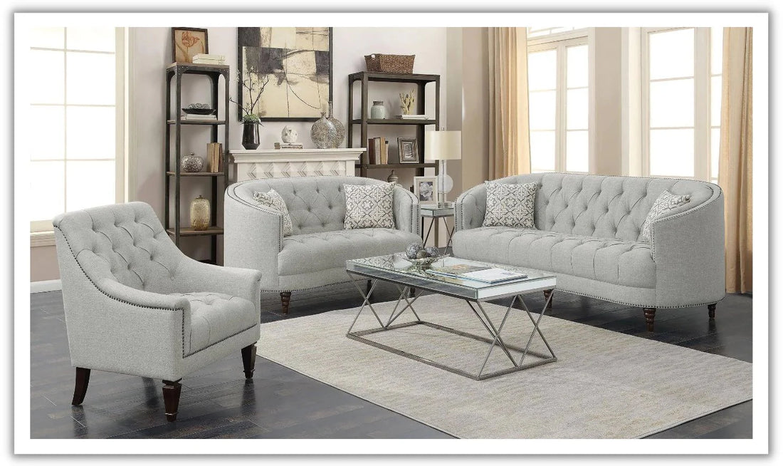Light Grey Chesterfield