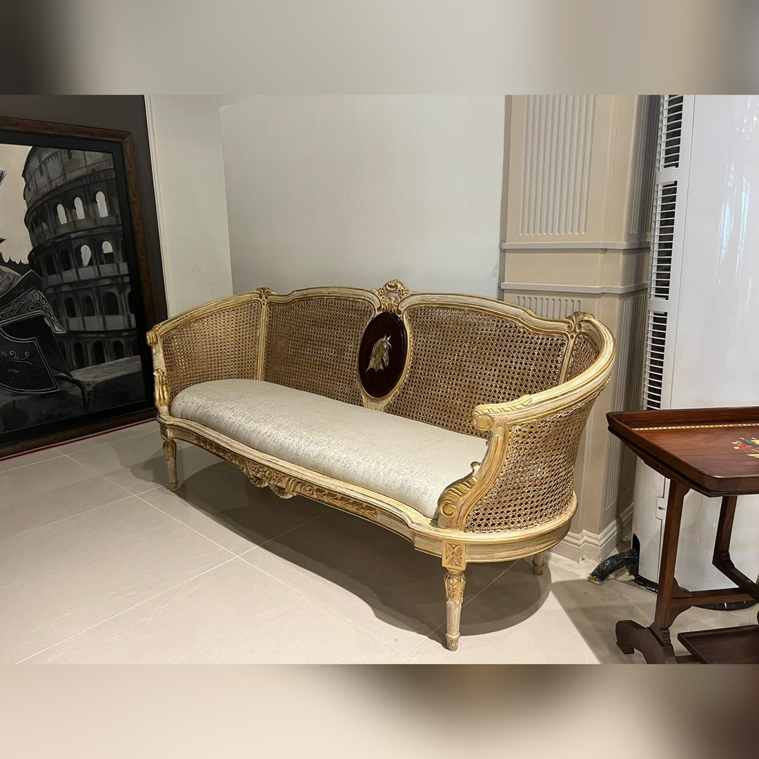 Classic Cane and Velvet Dewan