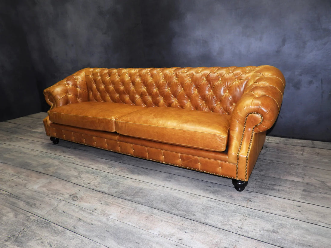 Classic Chesterfield in Honey Brown