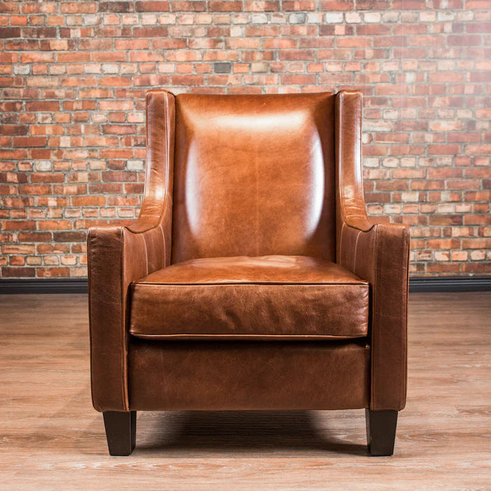 Two-Tone Armchair in Mustard and Tan
