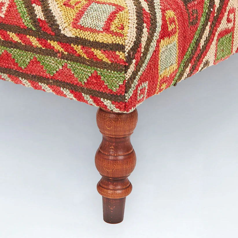 Ethnic-Inspired  Upholstered Ottoman