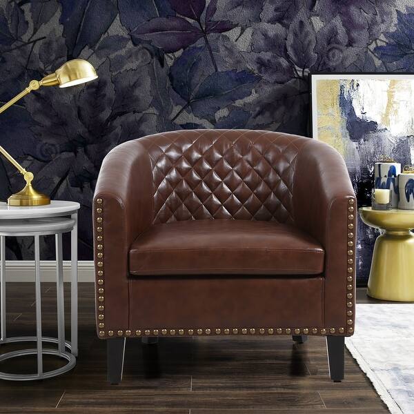 Diamond-Tufted Club Chair