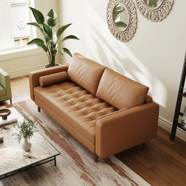 Textured Warm Tan Sofa