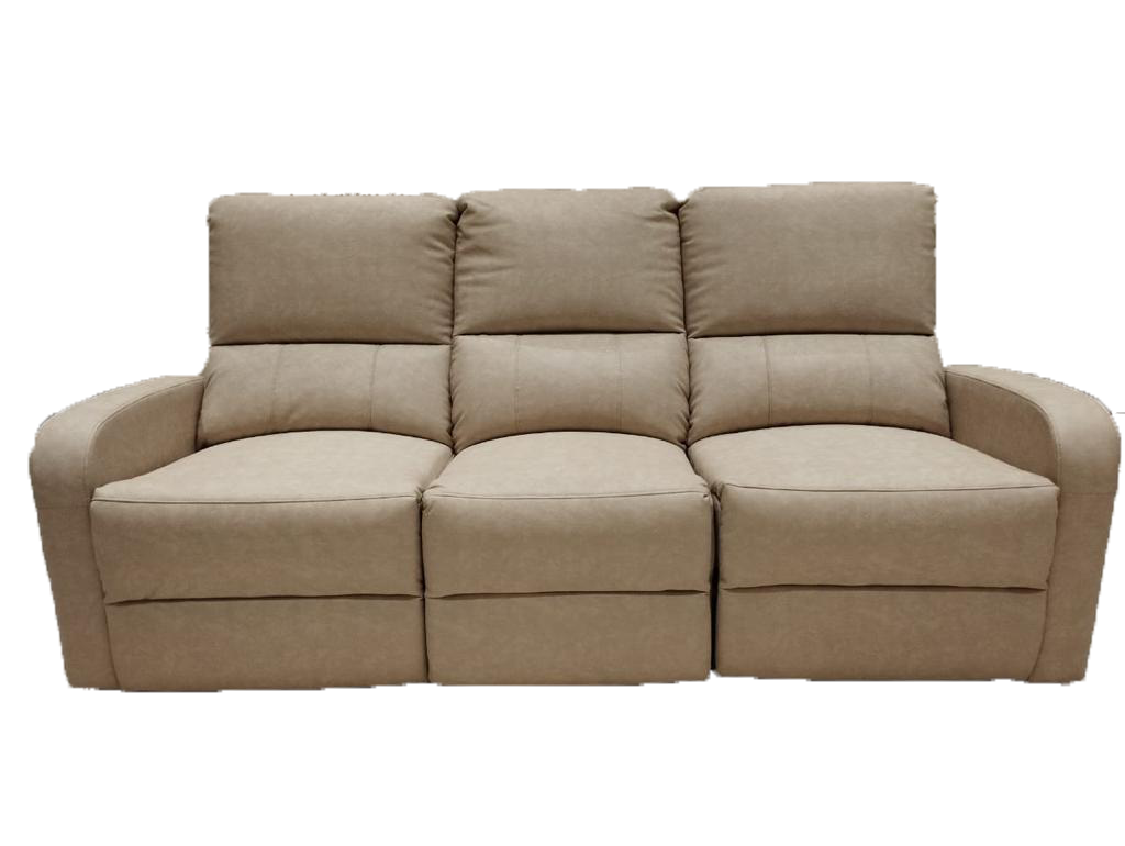 Beige Triple Recliner Sofa