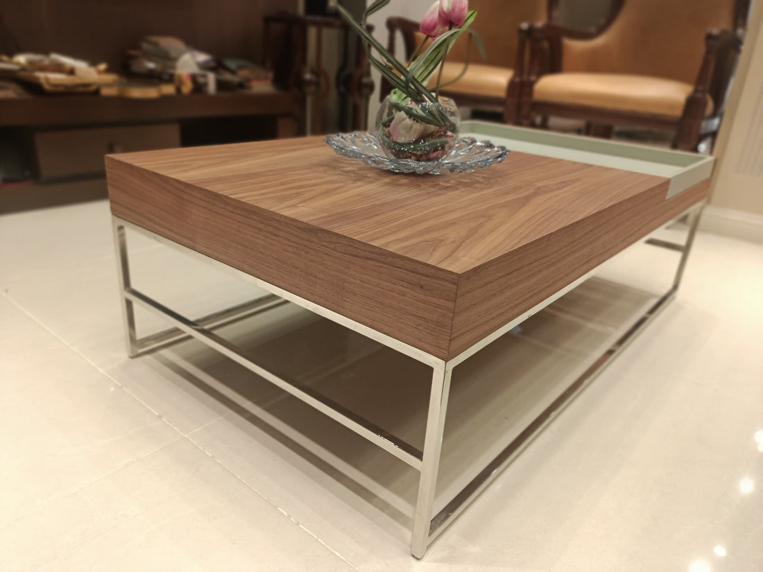 Modern Mixed-Material Center Table