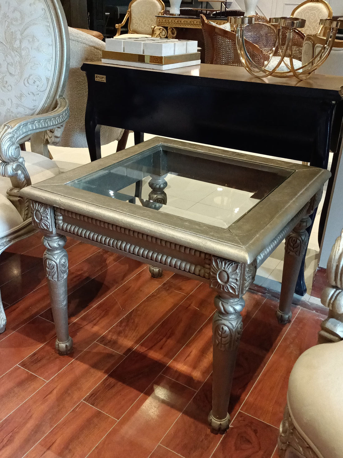 Silver Leaf Console Table