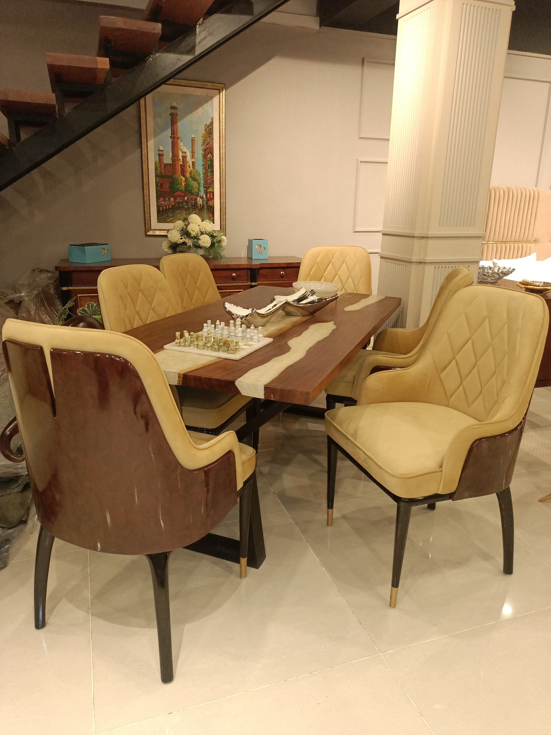 Mid-Century Modern Dining Set (6 Person)